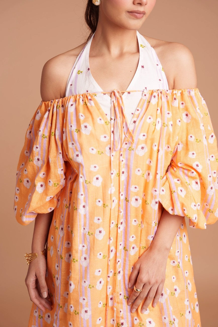 Coral Contoured Dress