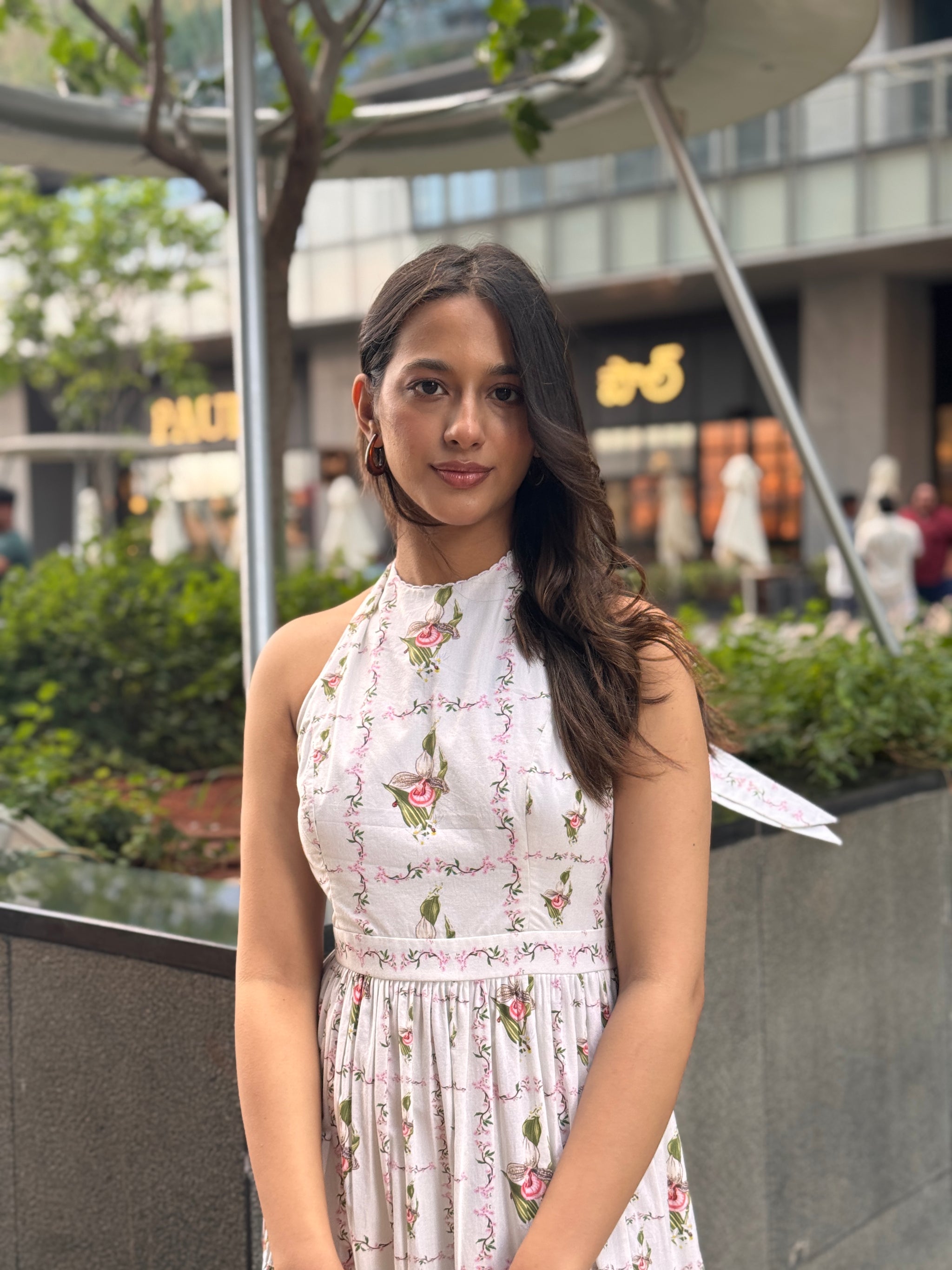 Orchid Bloom Midi Dress