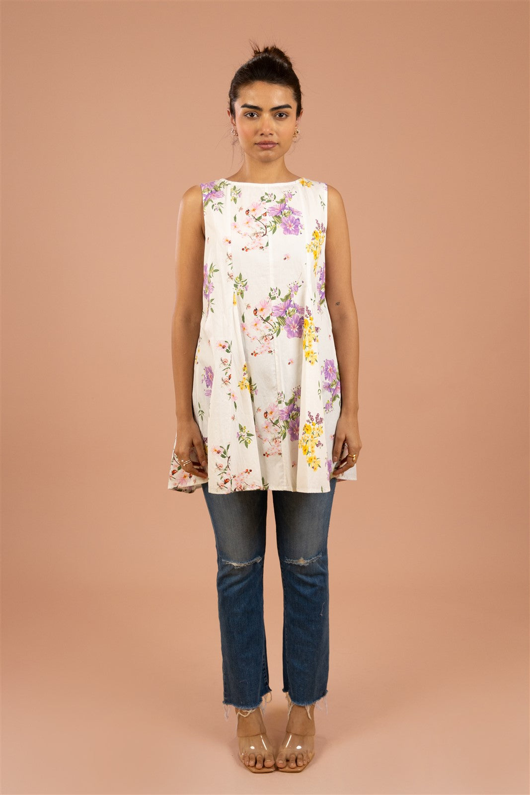 Ivory Blossom A-Line Tunic