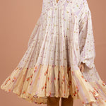 Mild-white Whisper Tiered Mini Dress