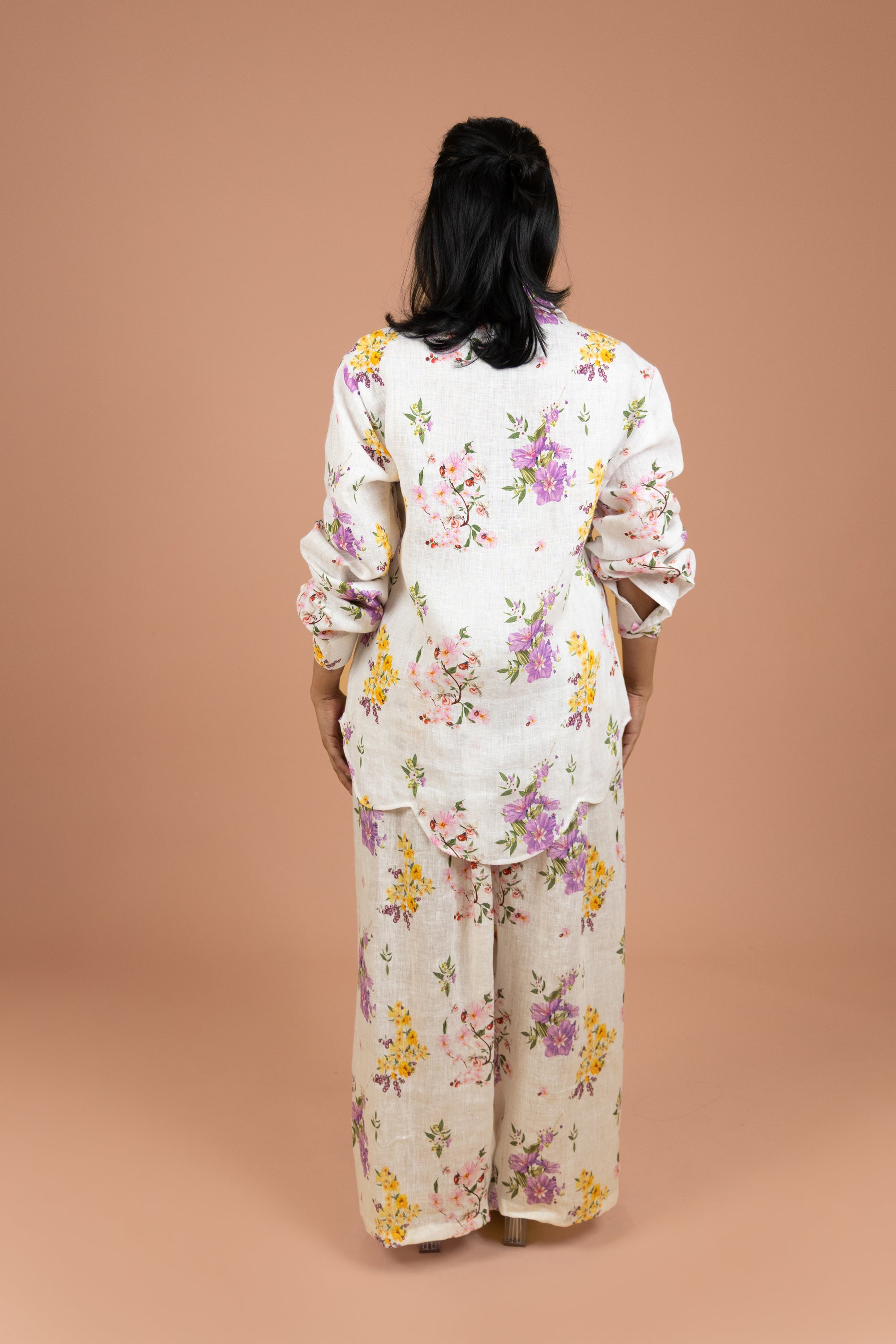 Ivory Floral Shirt Co-ord Set