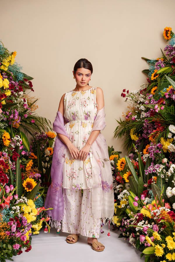 Daffodile Pleated Kurta Set