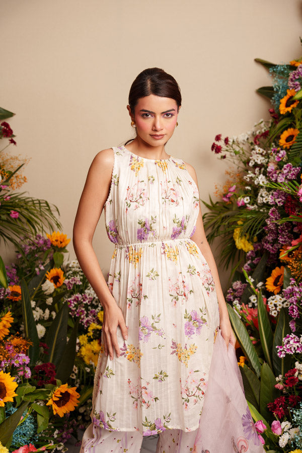 Daffodile Pleated Kurta Set