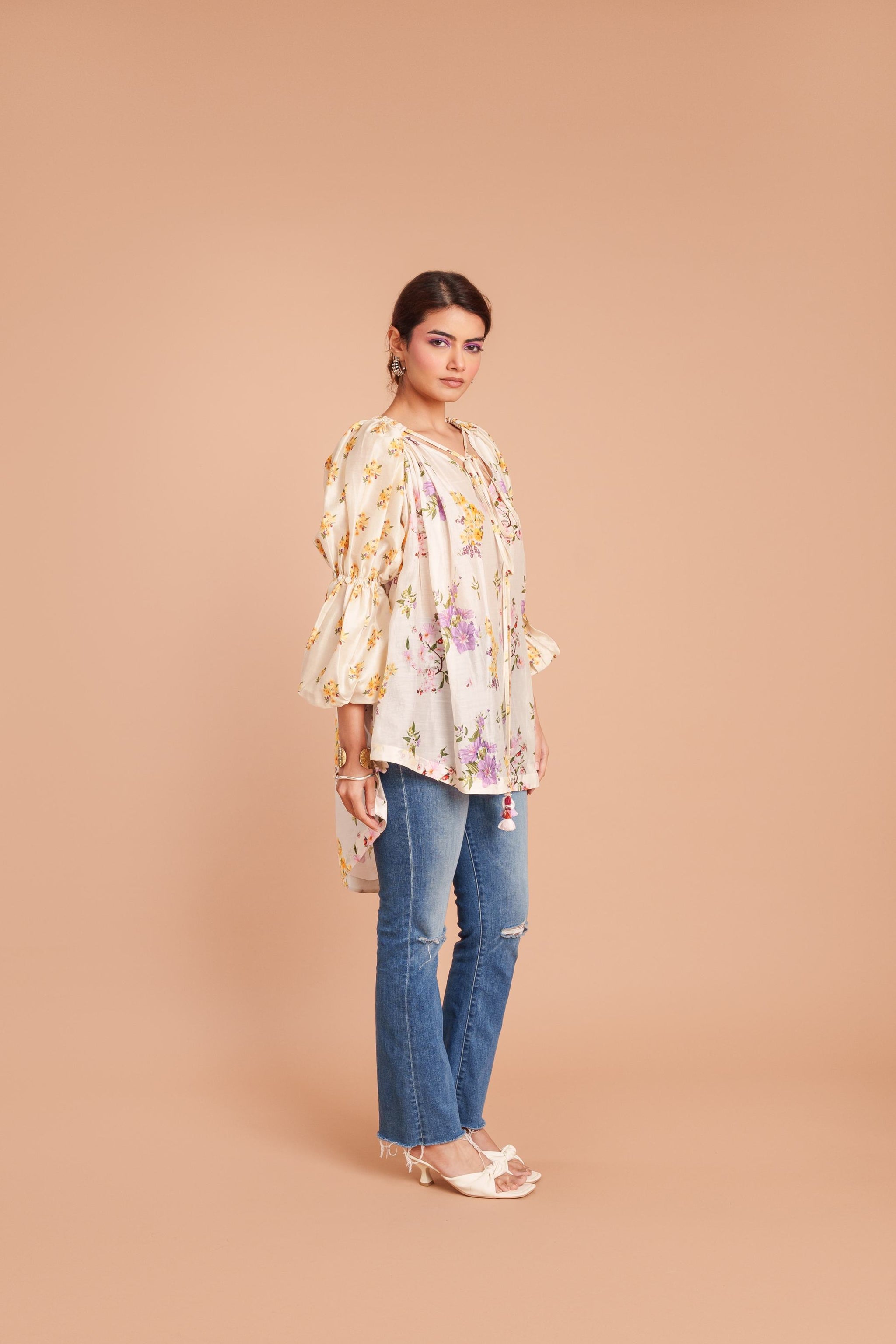 Serene Beige High-Low Tunic