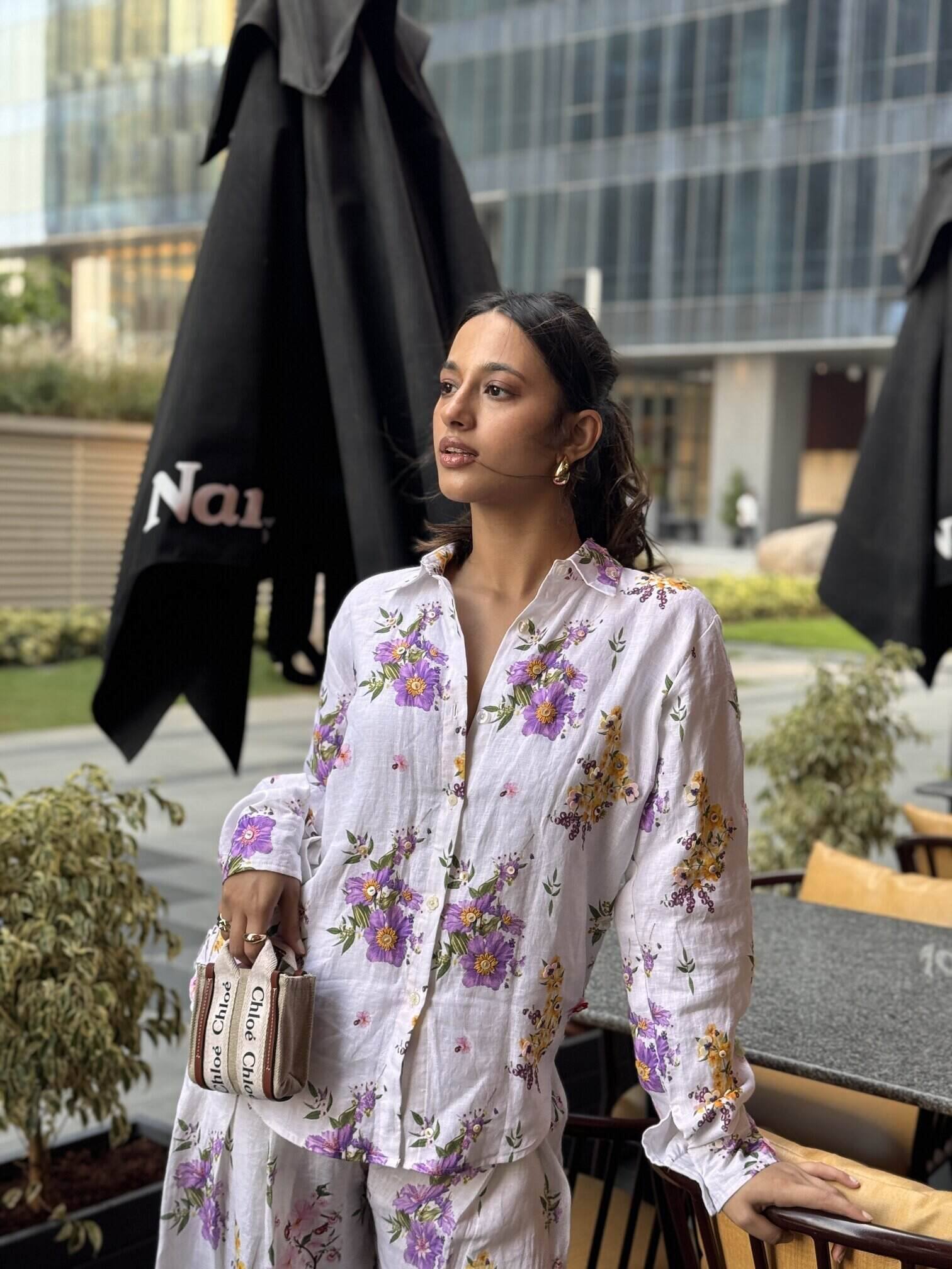 Veronica Beaded Linen Cord Set