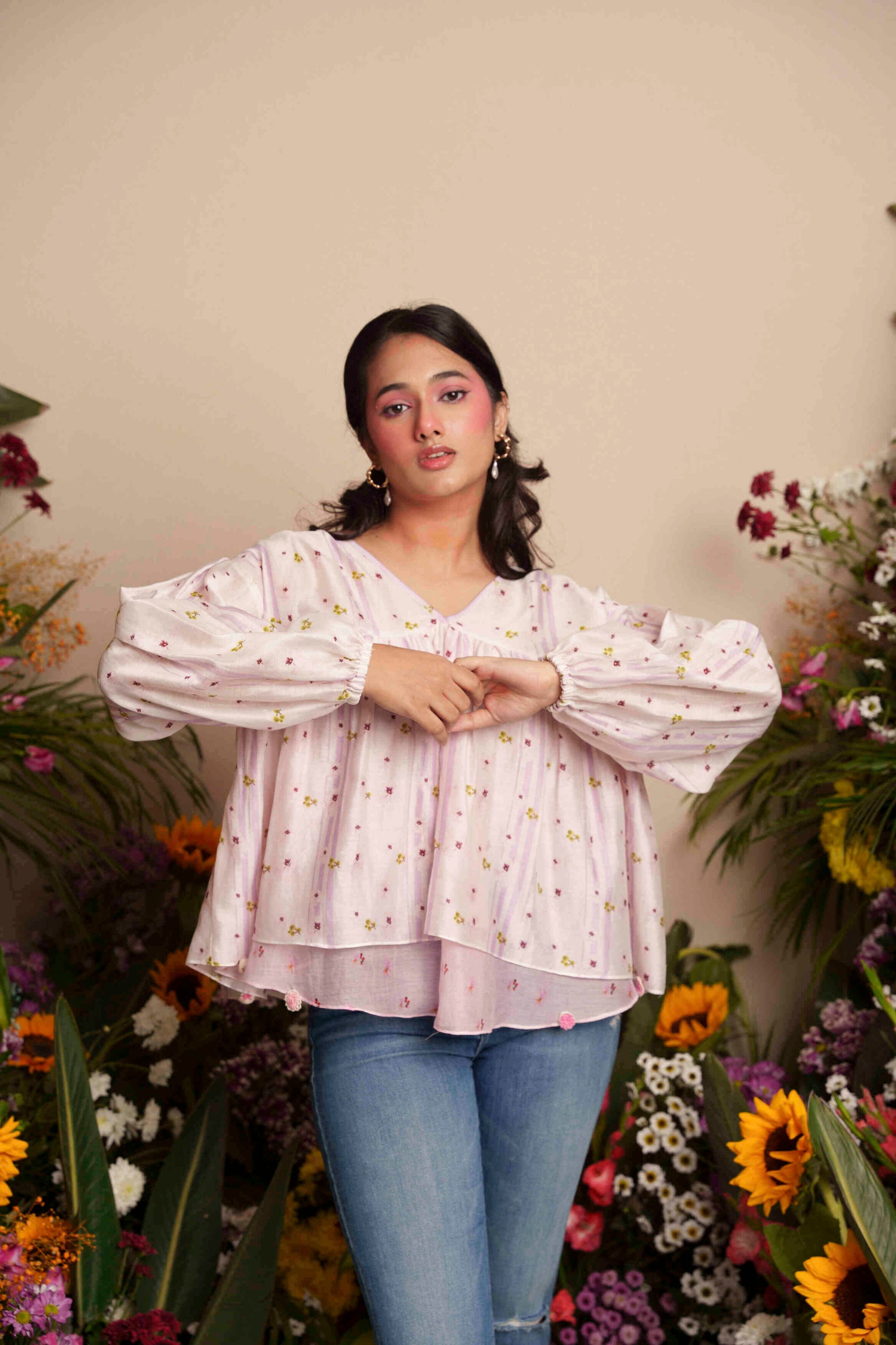 Baby Peony Cropped Top