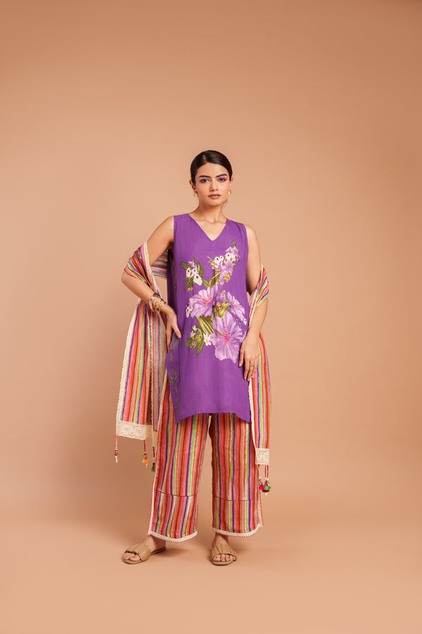 The Dazed Purple Kurta Set