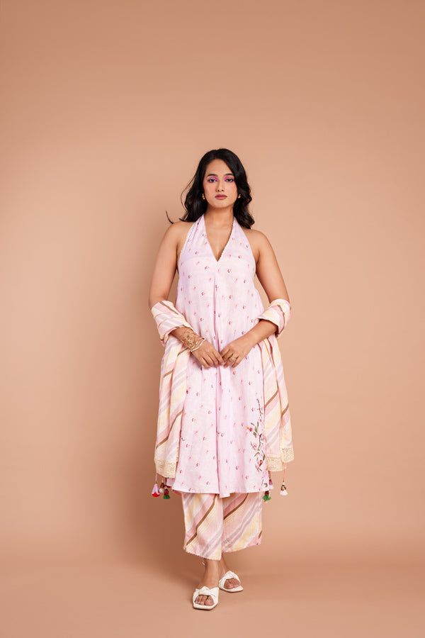 Sweet Pea Halter Neck Kurta Set