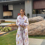 Veronica Beaded Linen Cord Set