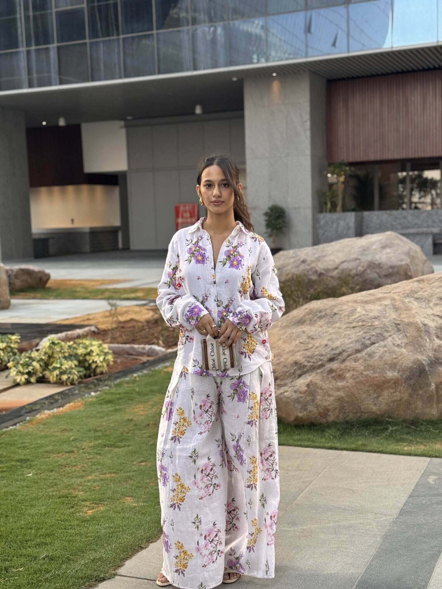 Veronica Beaded Linen Cord Set