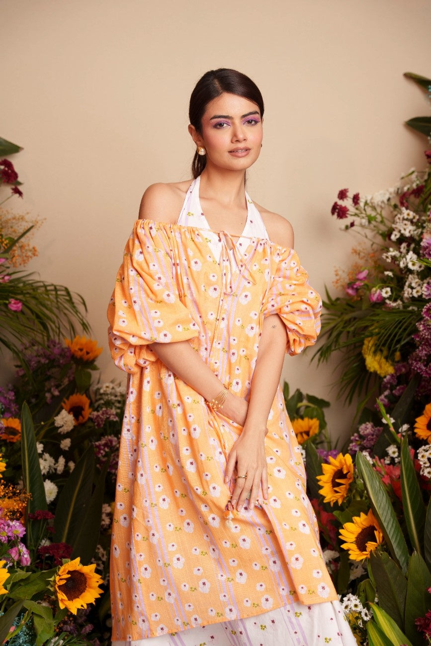 Coral Contoured Dress