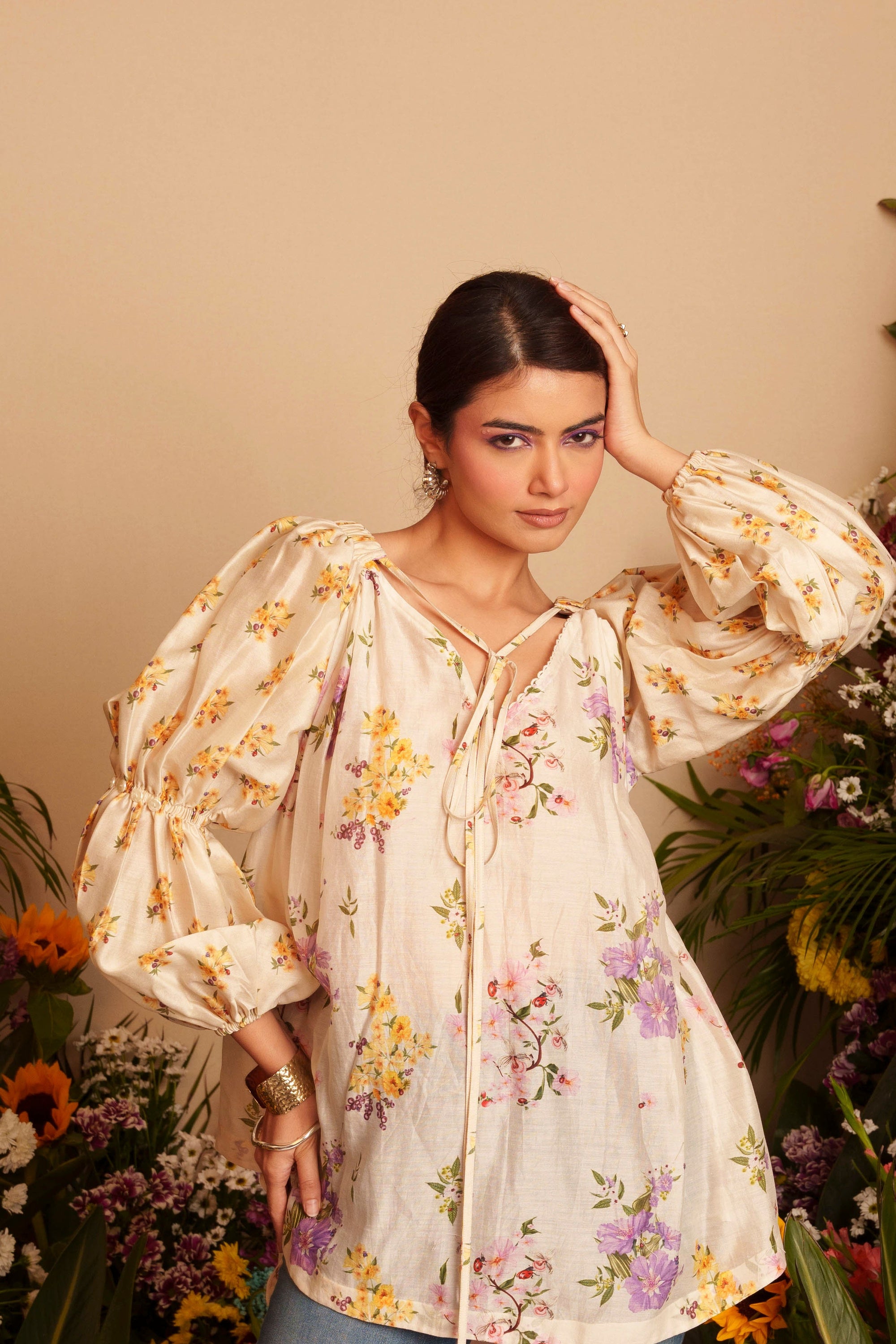 Serene Beige High-Low Tunic