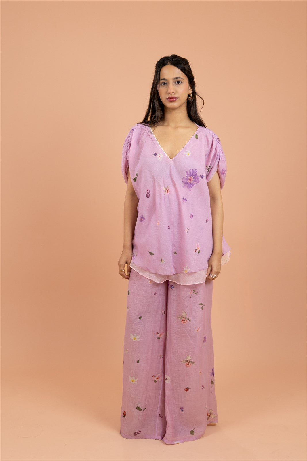 Blush Floral Co-ord Set- Reversible