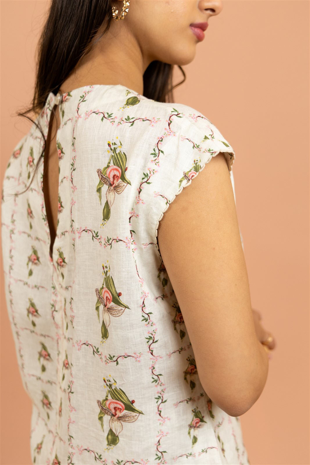 Ivory Floral Straight Kurta Set