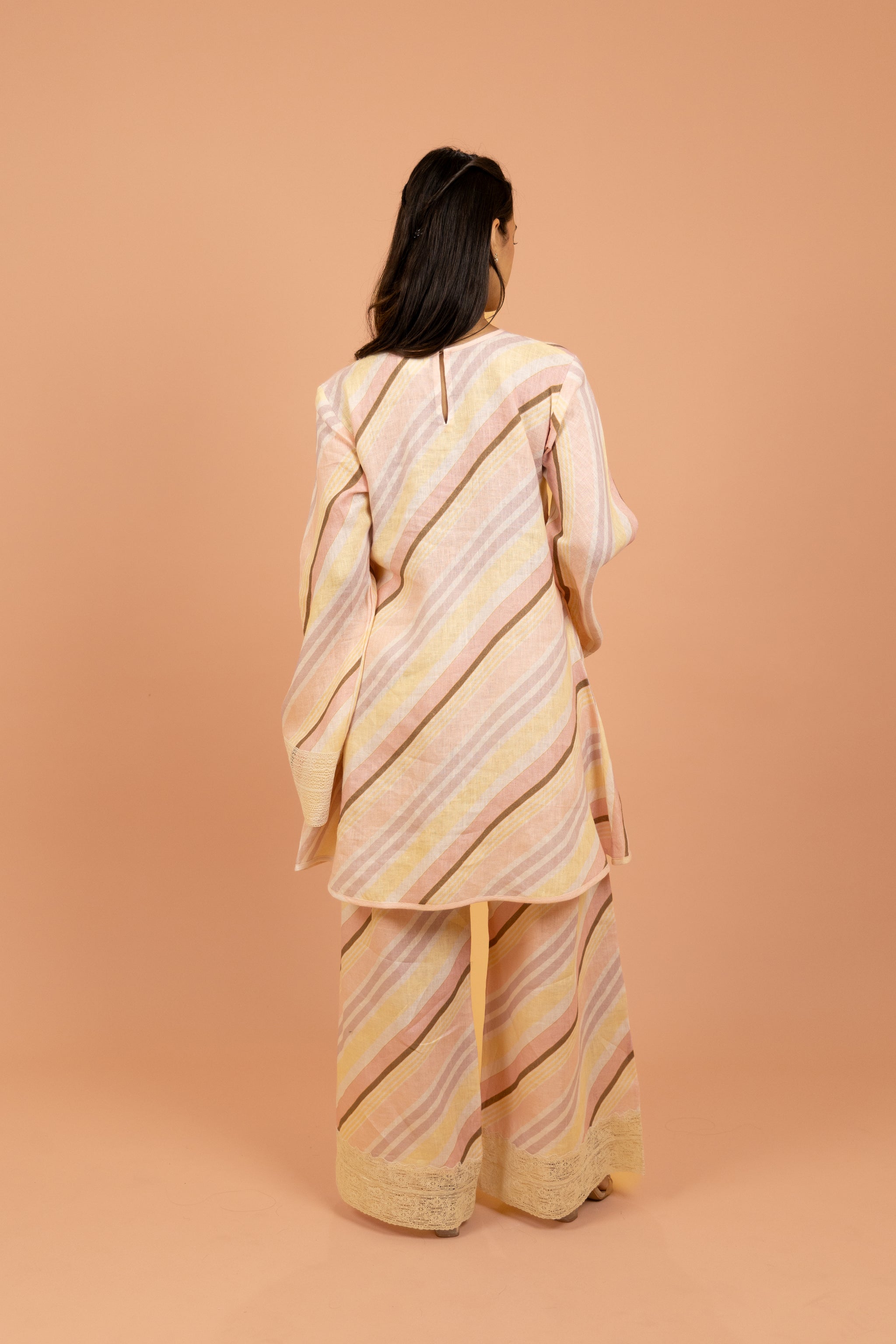 Blush Stripe Kurta Set