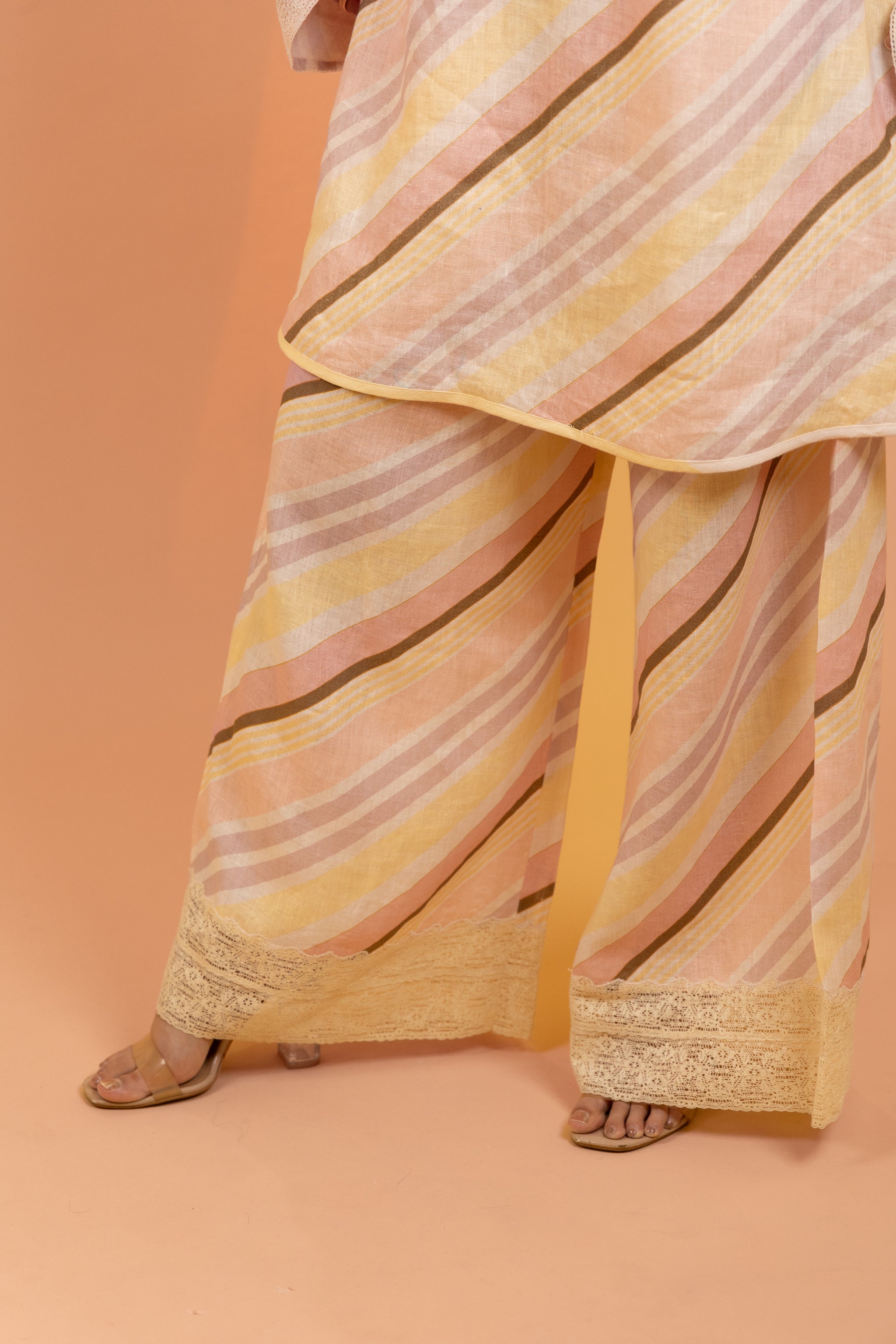 Blush Stripe Kurta Set