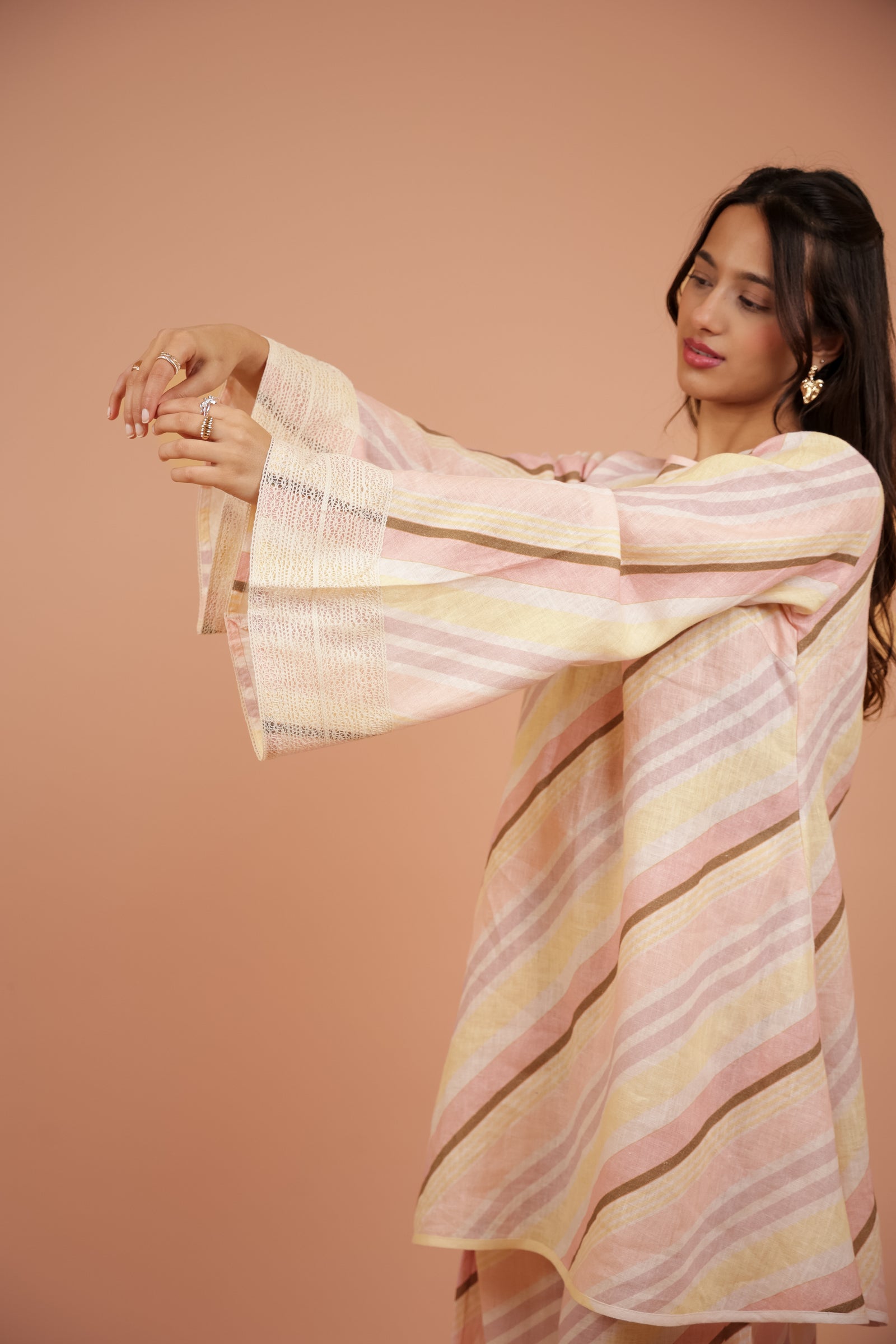 Blush Stripe Kurta Set