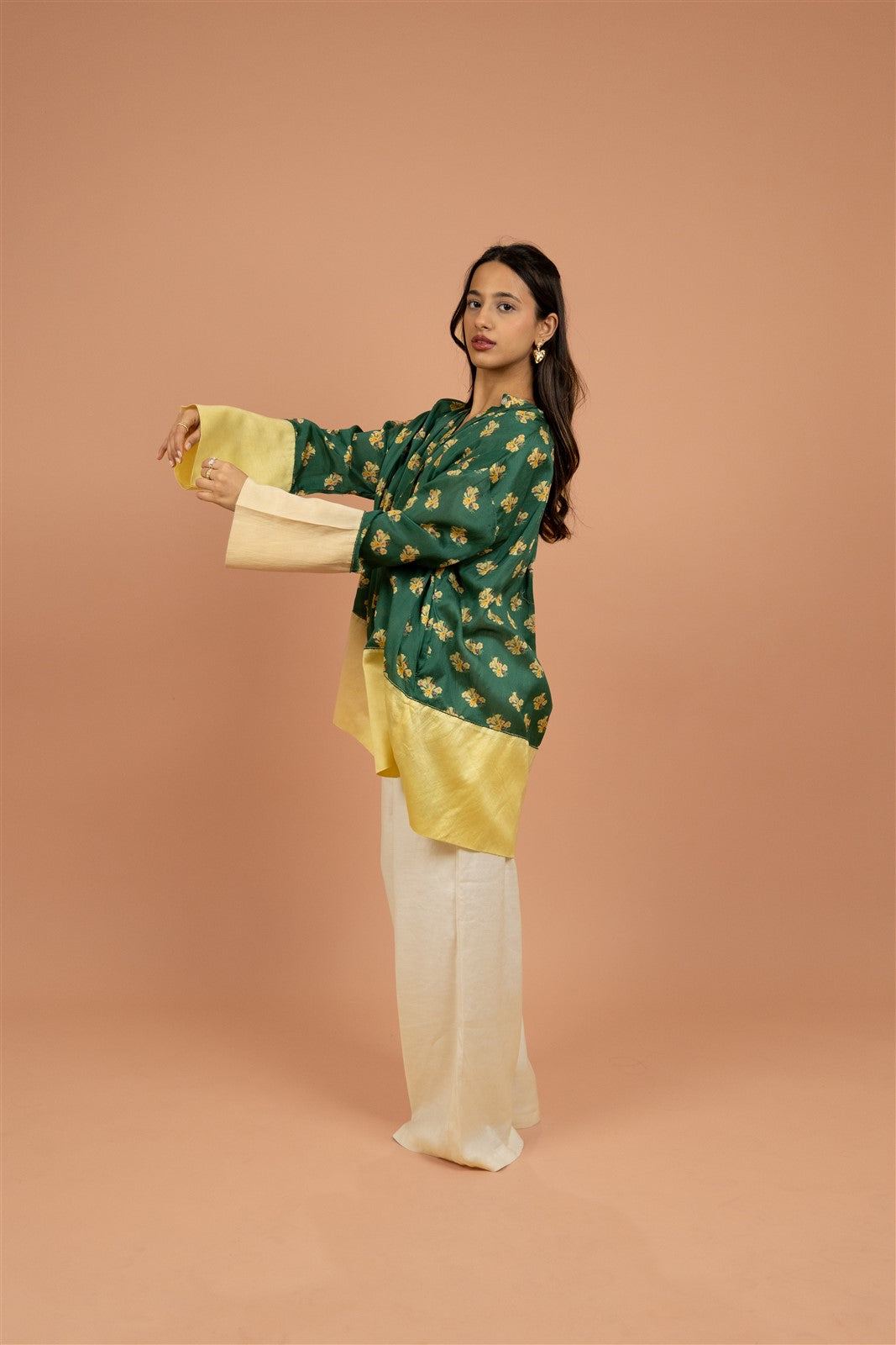 Verdant Bloom High-Low Tunic