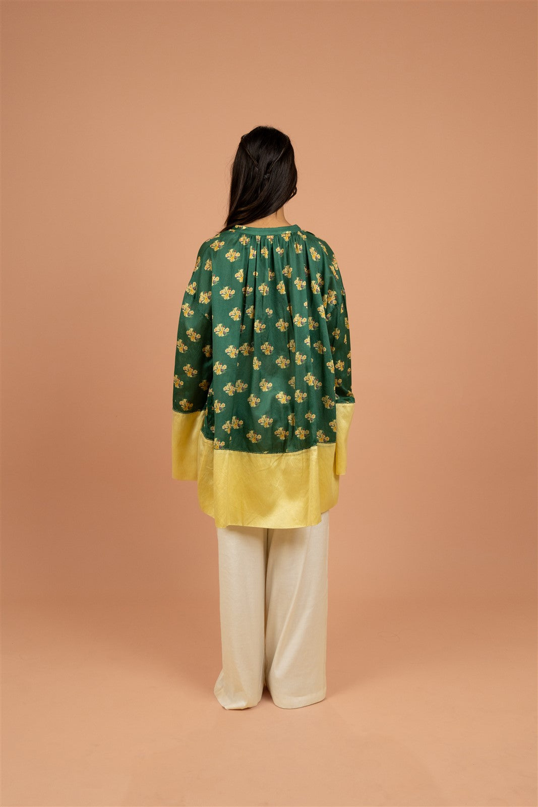 Verdant Bloom High-Low Tunic