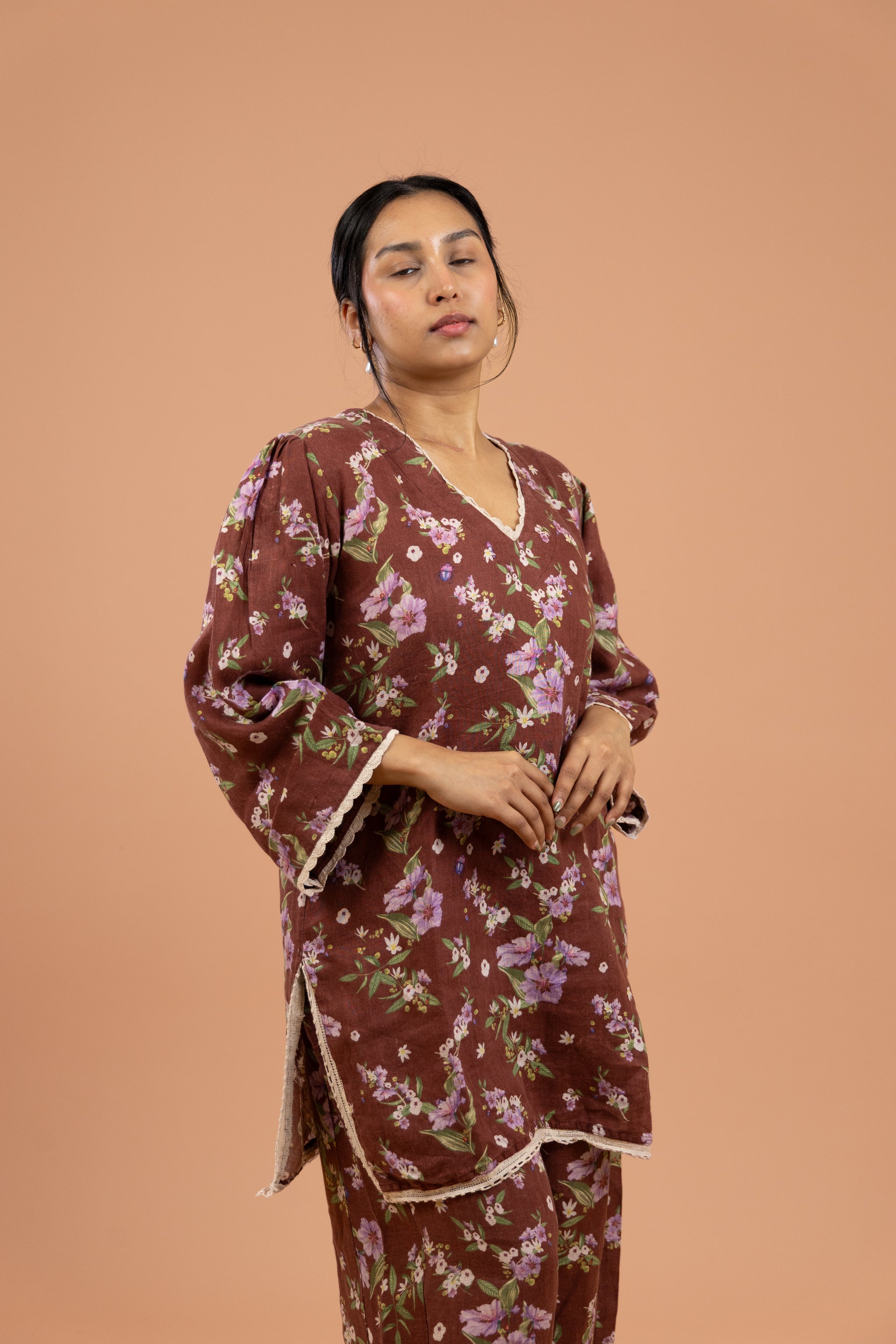Rust Bloom Kurta Set