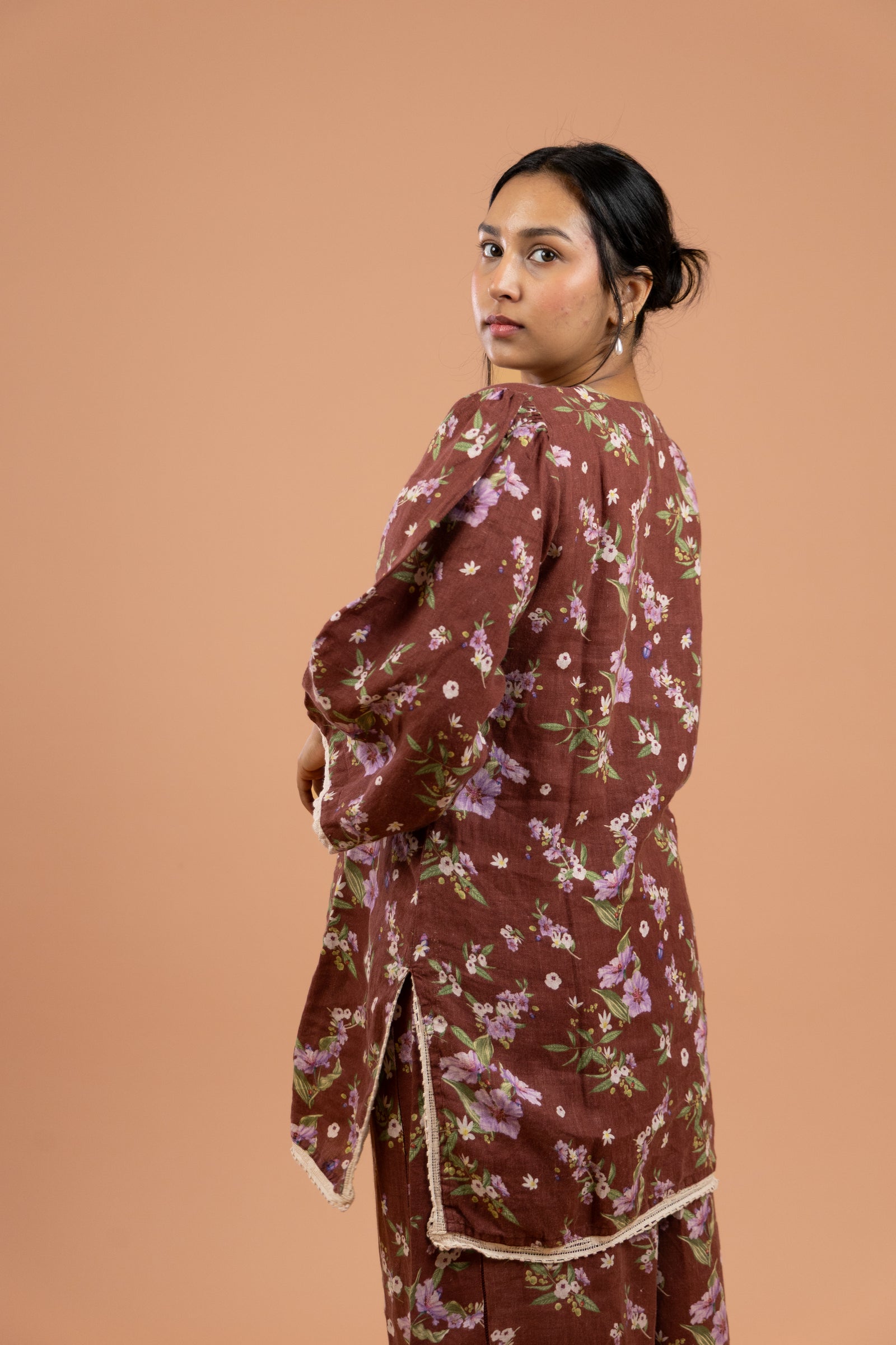 Rust Bloom Kurta Set
