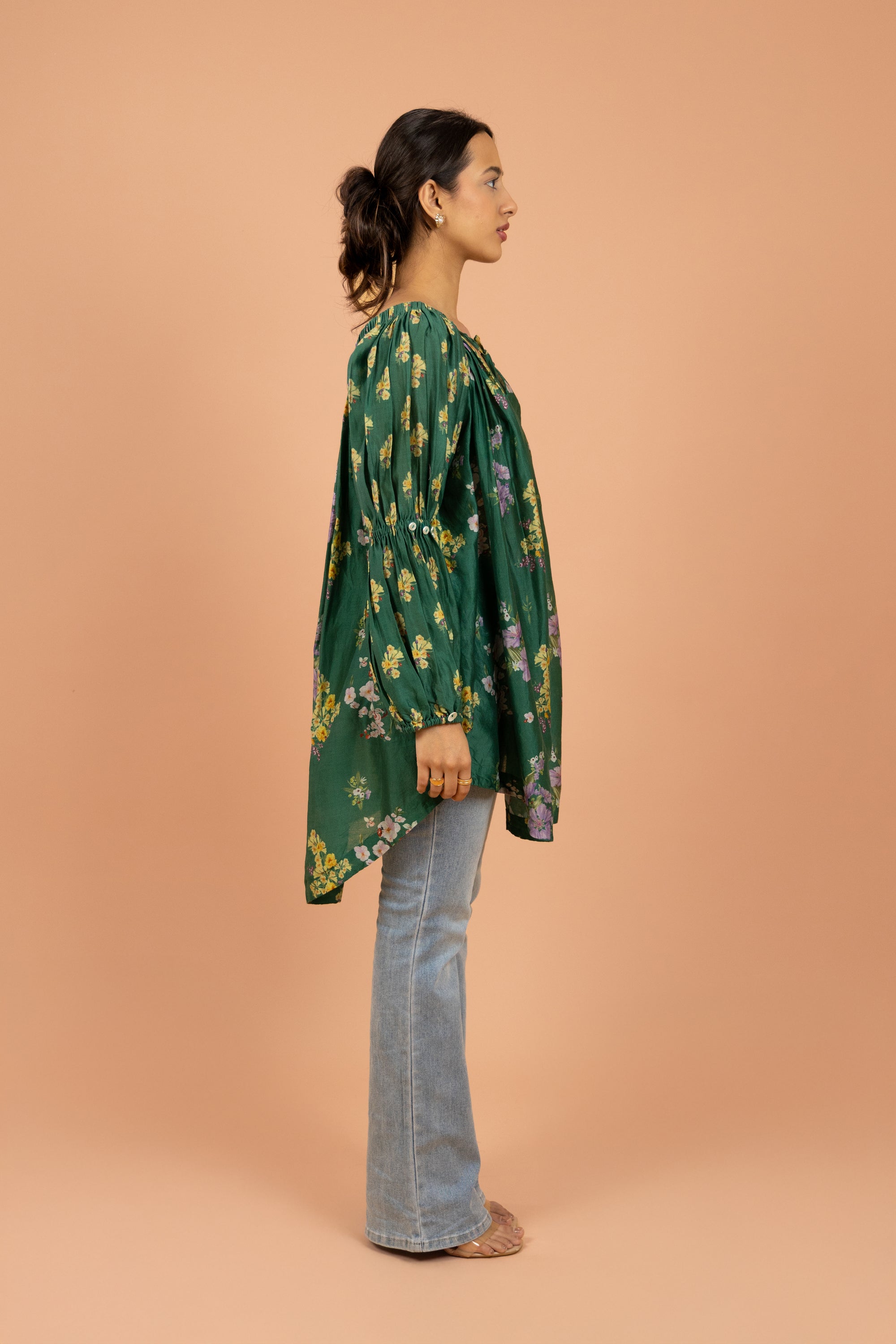 Emerald Garden Tie-Up Tunic