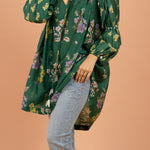 Emerald Garden Tie-Up Tunic