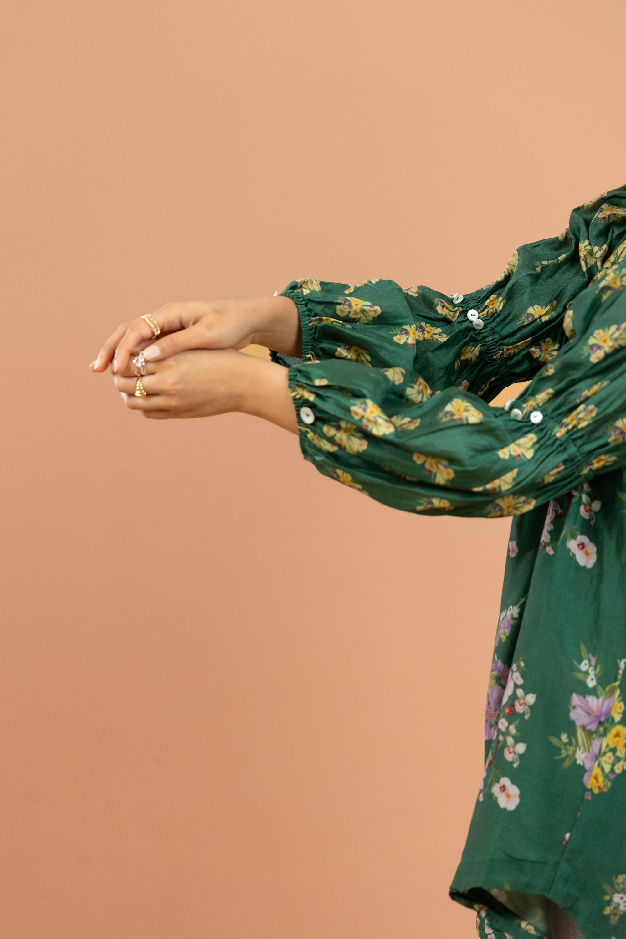 Emerald Garden Tie-Up Tunic