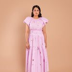 Lavender Dream Pleated Midi Dress