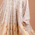 Beige Tier Dual Printed Dress