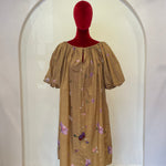 Deep Beige Flared Dress