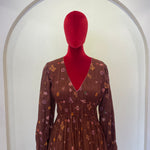 Brown floral dress