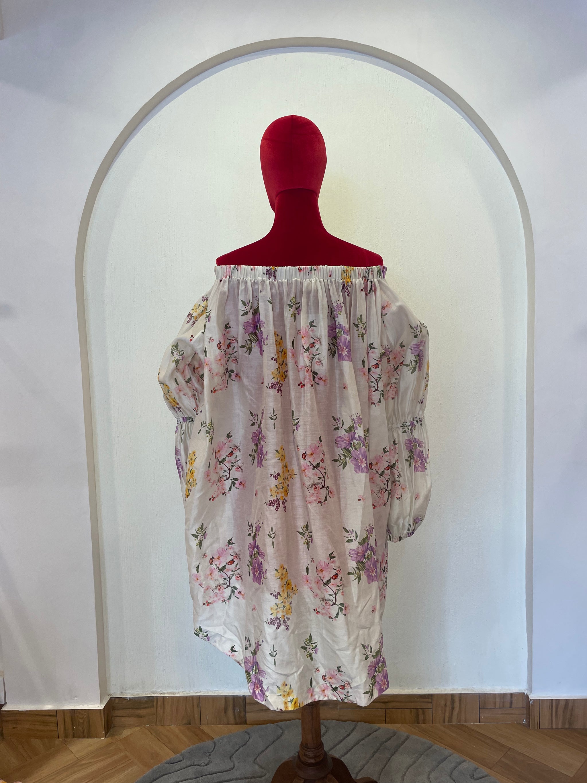 Floral Printed Chanderi Tunic
