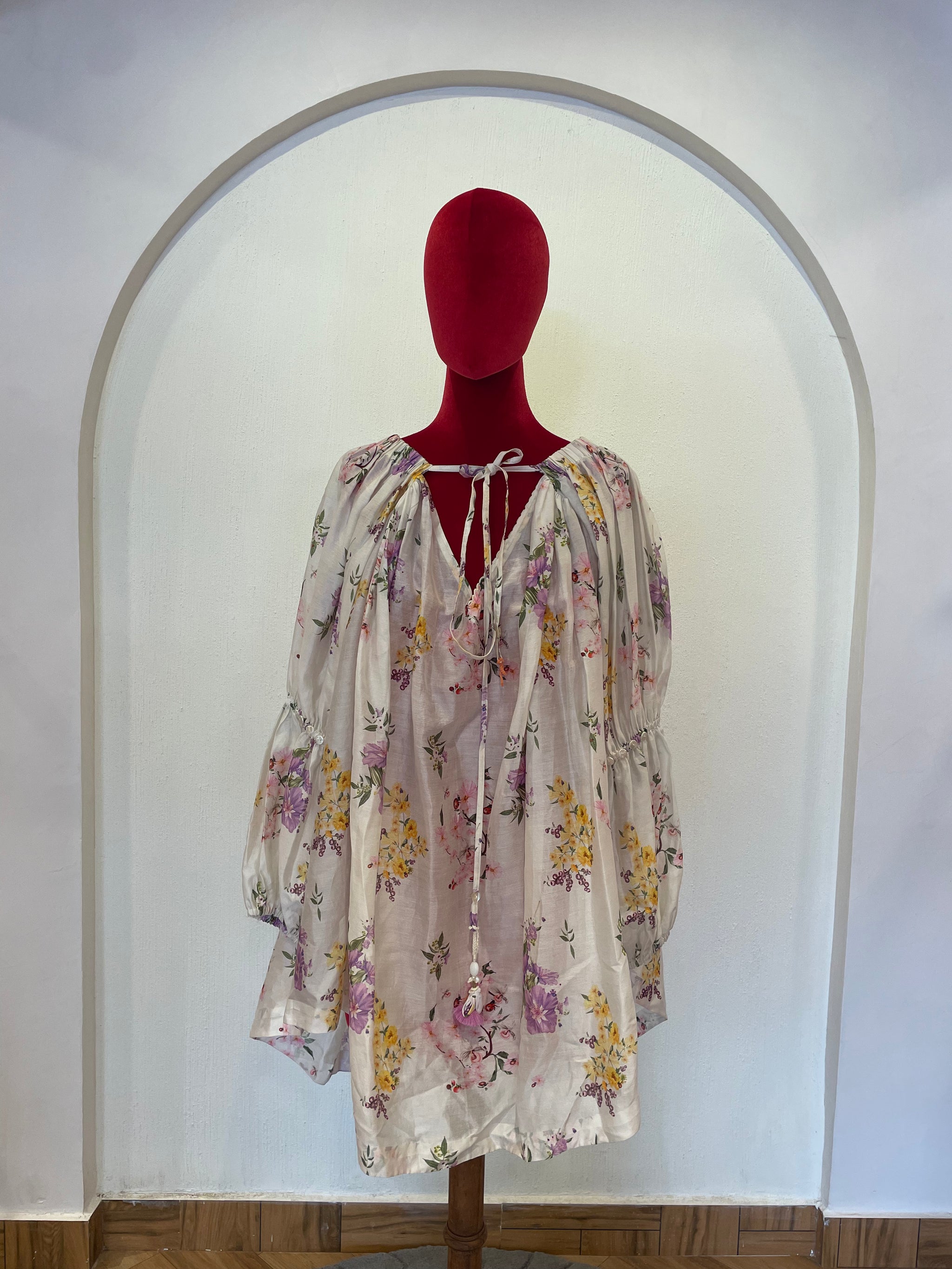 Floral Printed Chanderi Tunic