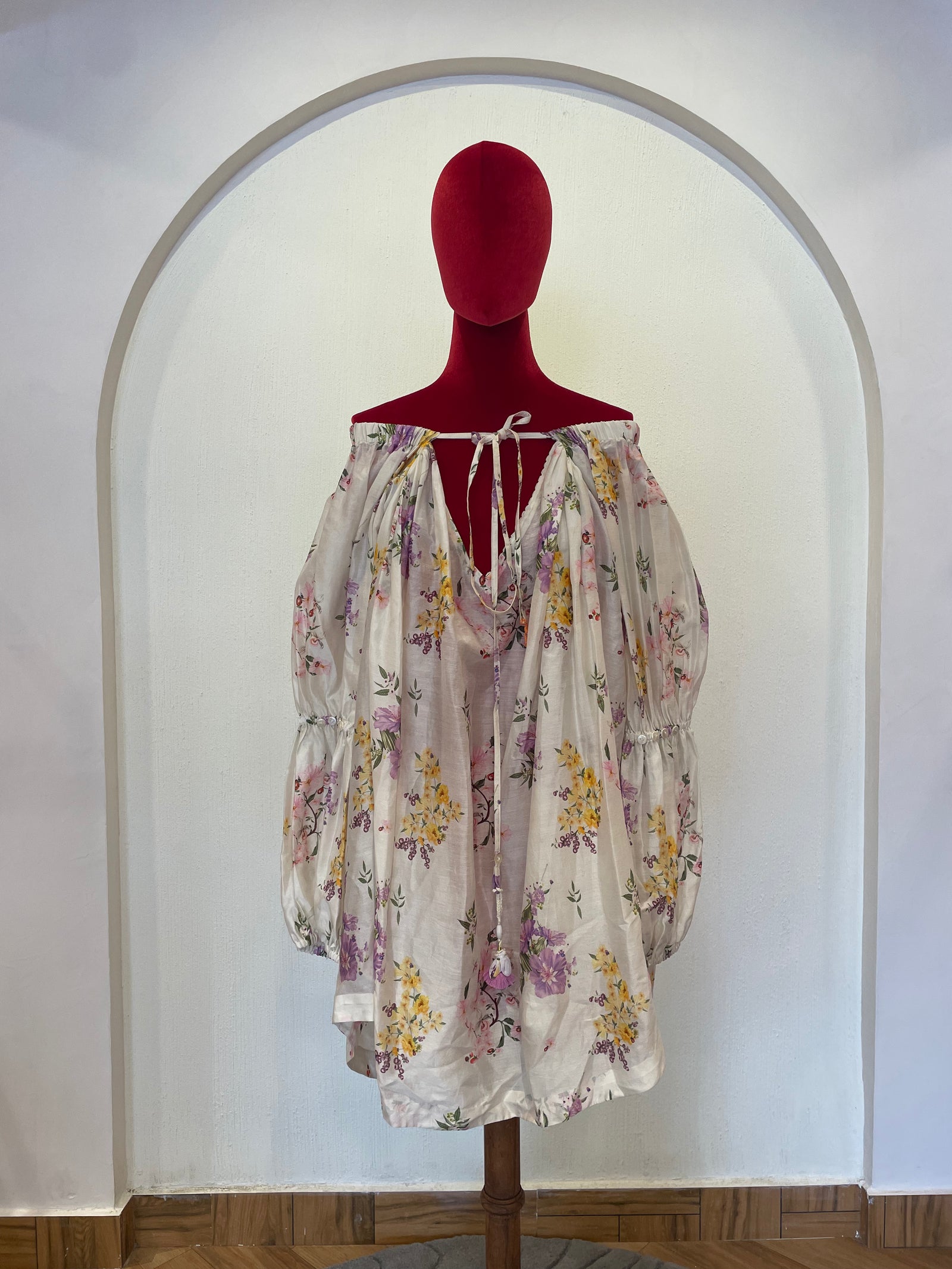 Floral Printed Chanderi Tunic