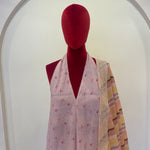 Linen Halter Neck Signature Kurta Set