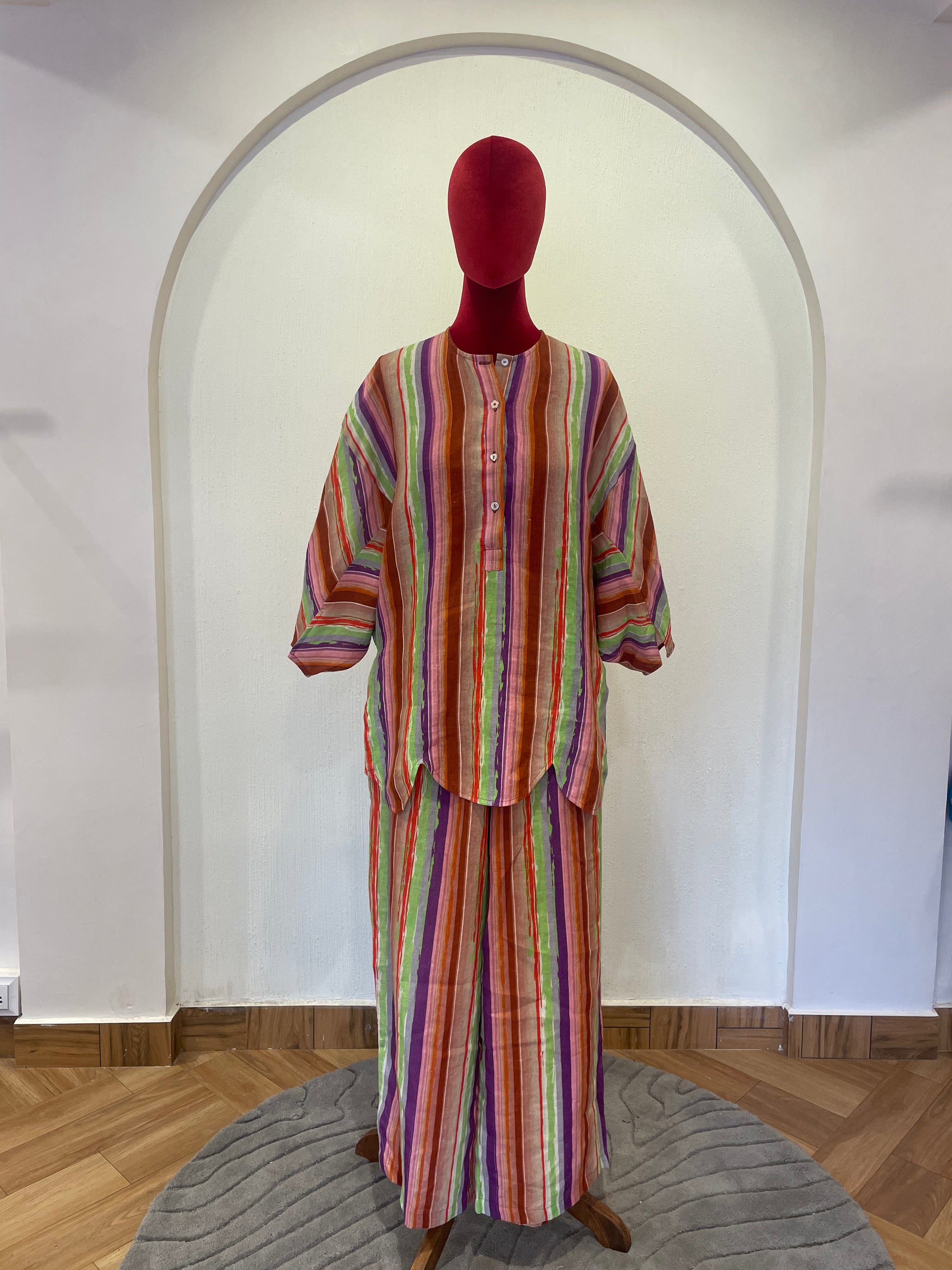 Linen Striped cord set