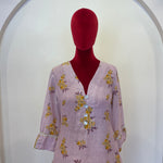 Linen Bloom Kurta Set