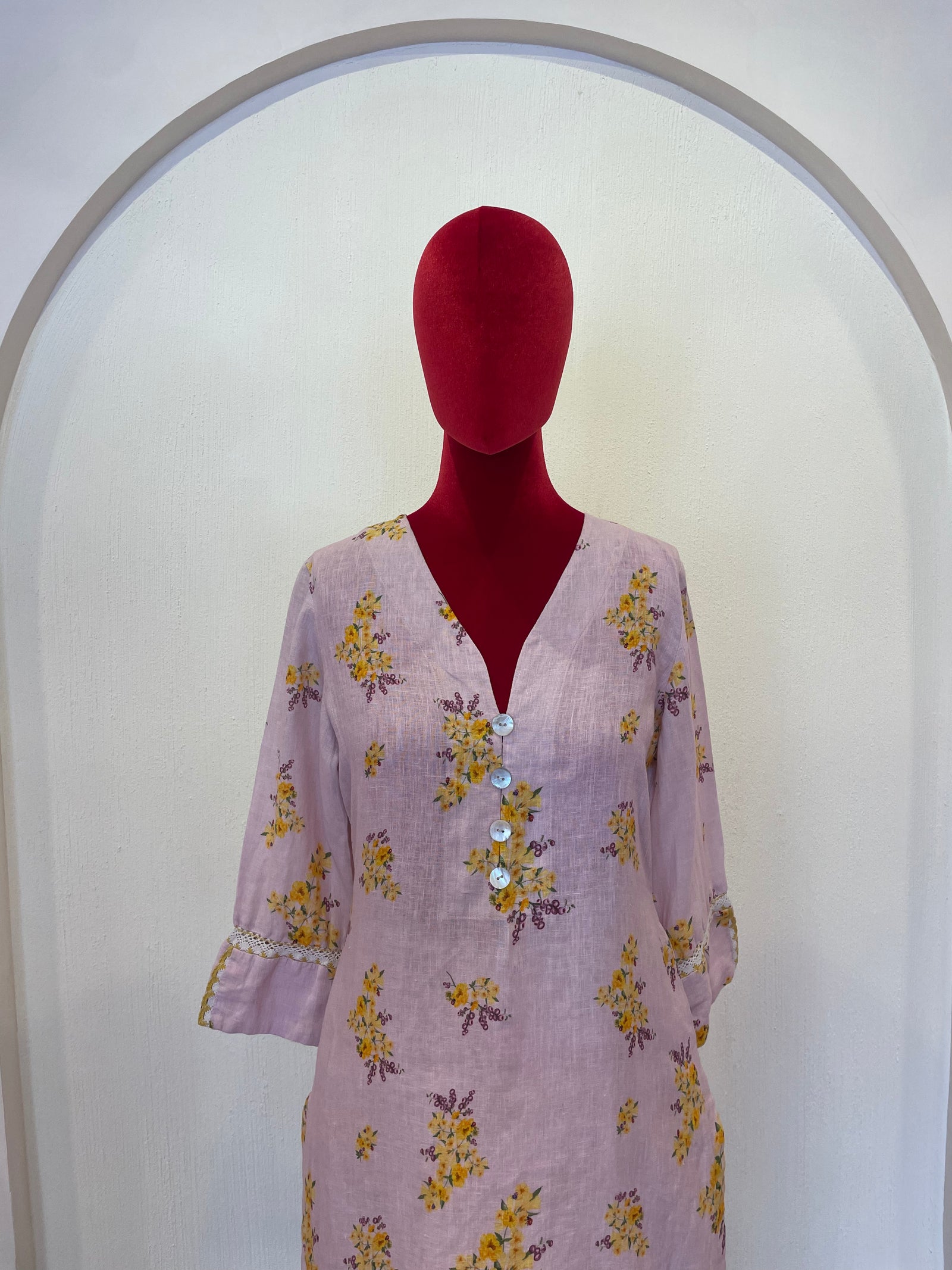 Linen Bloom Kurta Set