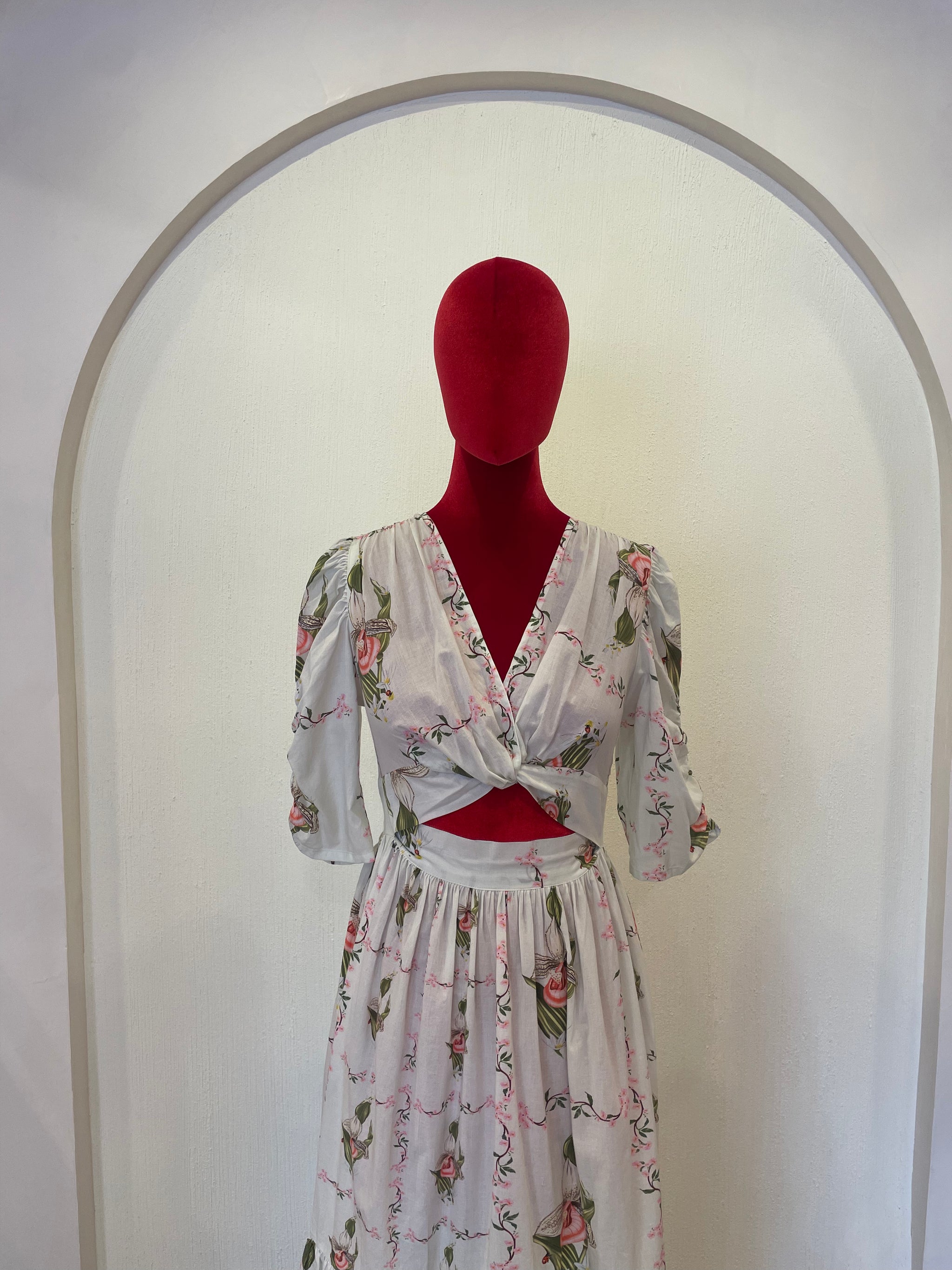 Knotted Cotton Evening Dress