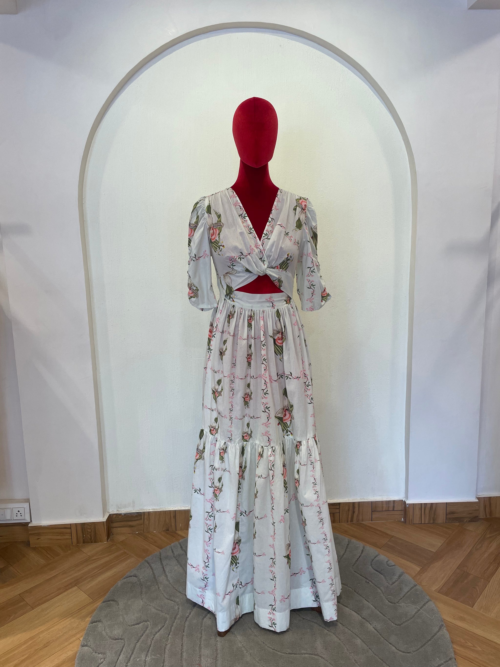 Knotted Cotton Evening Dress