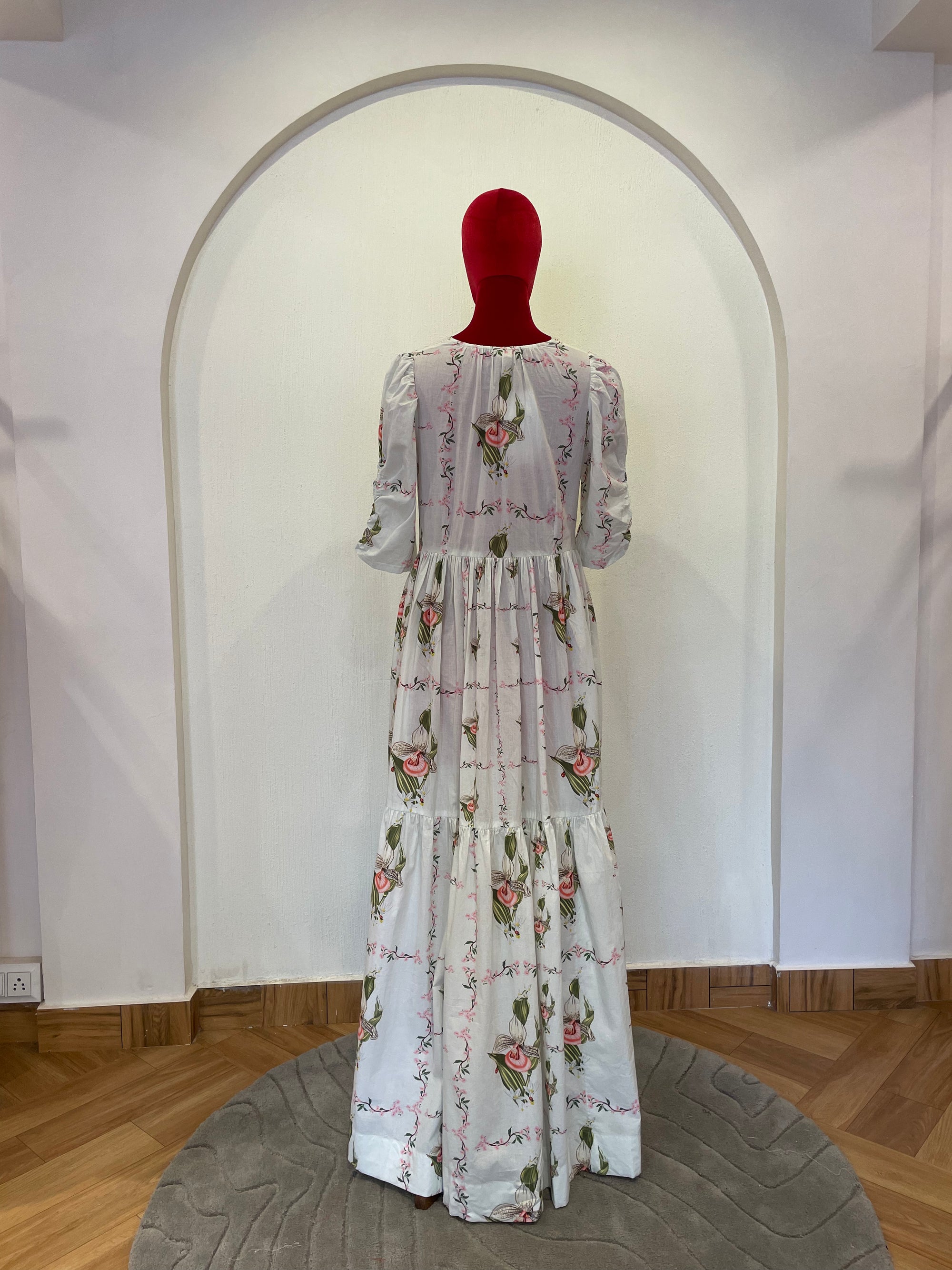Knotted Cotton Evening Dress
