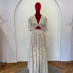 Knotted Beige Tier Dress