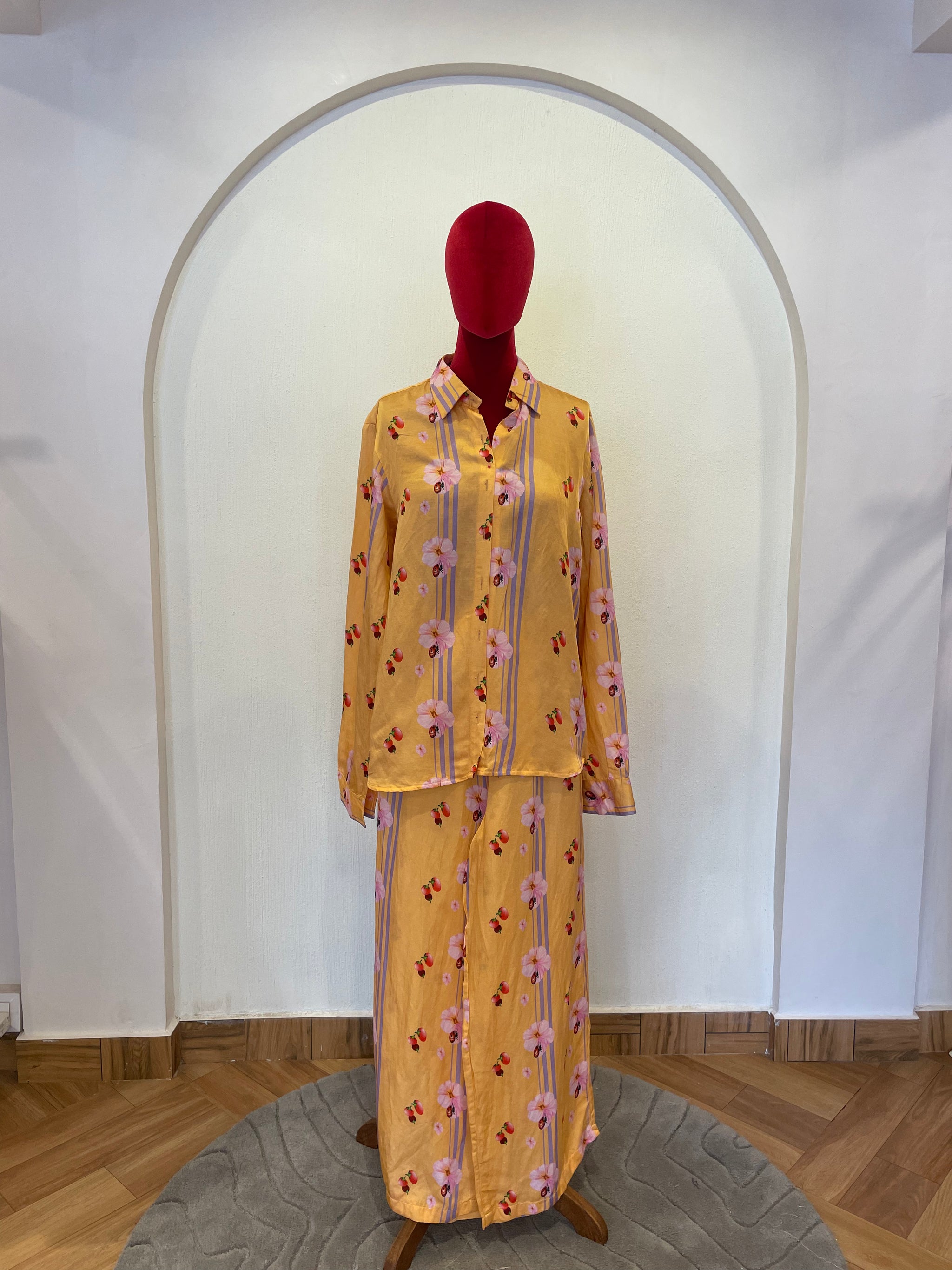 Linen Satin Coral Cord