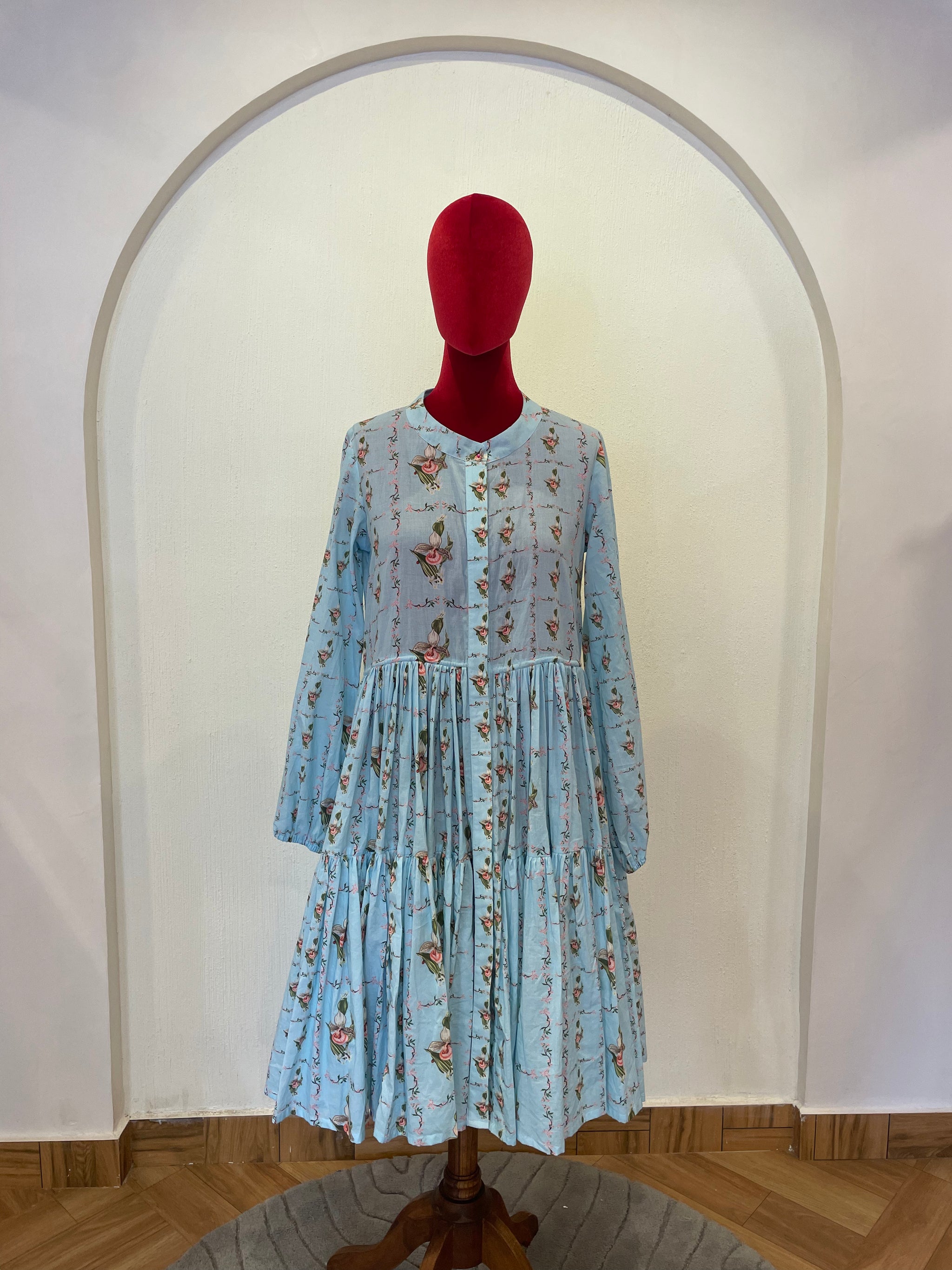 Pale Blue Tier Dress