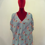 Pale Blue Striped Reversible Cord Set