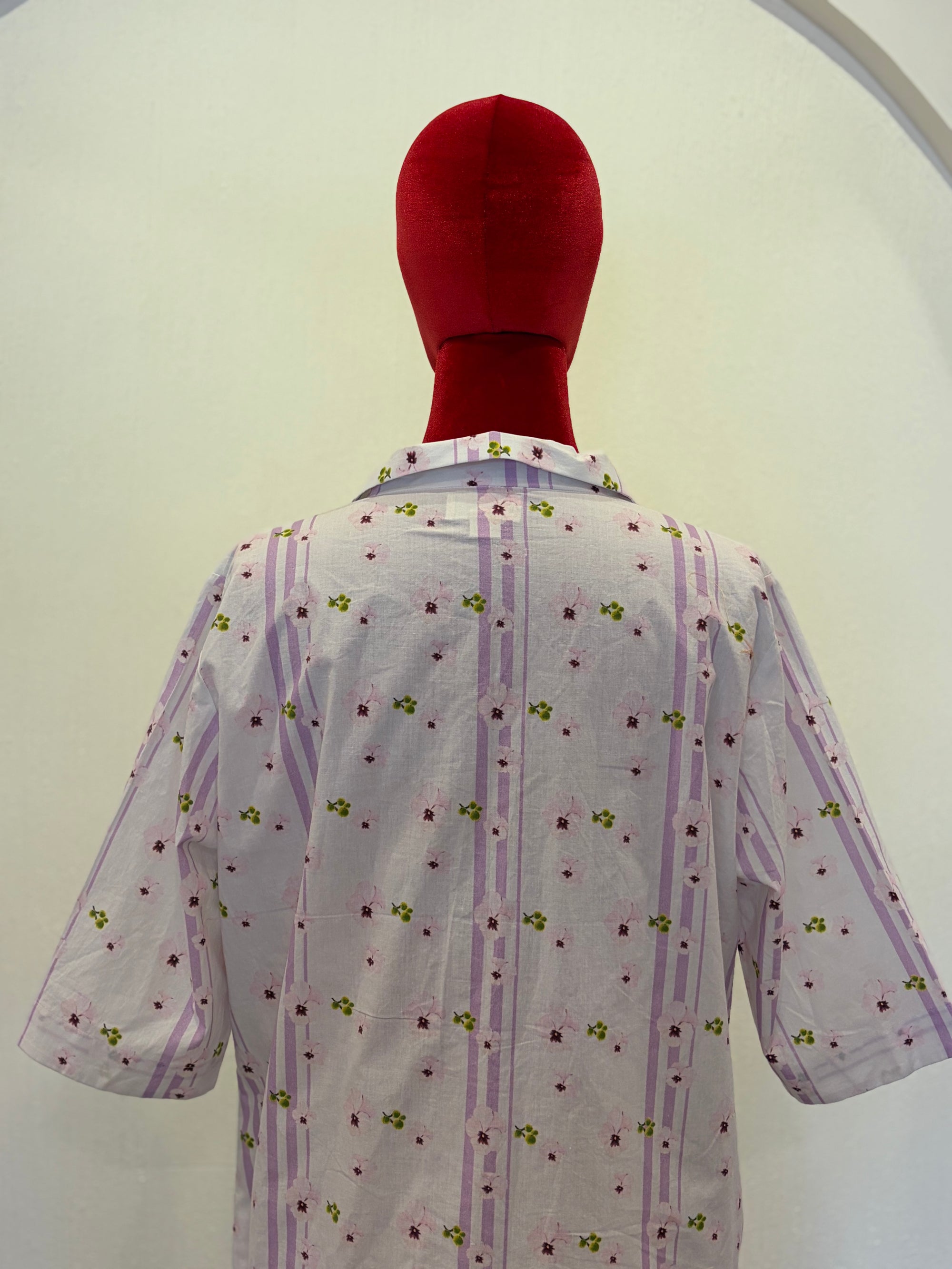 Collared Poplin Kurta Set