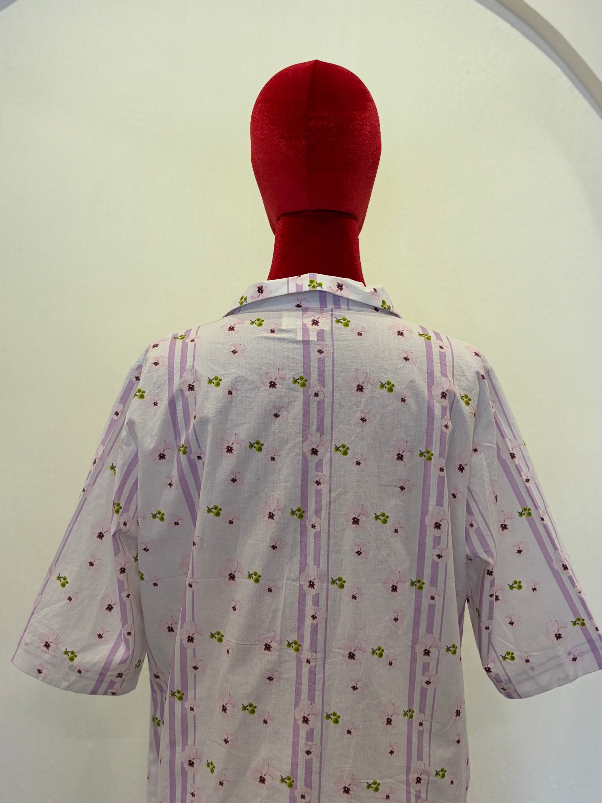 Collared Poplin Kurta Set
