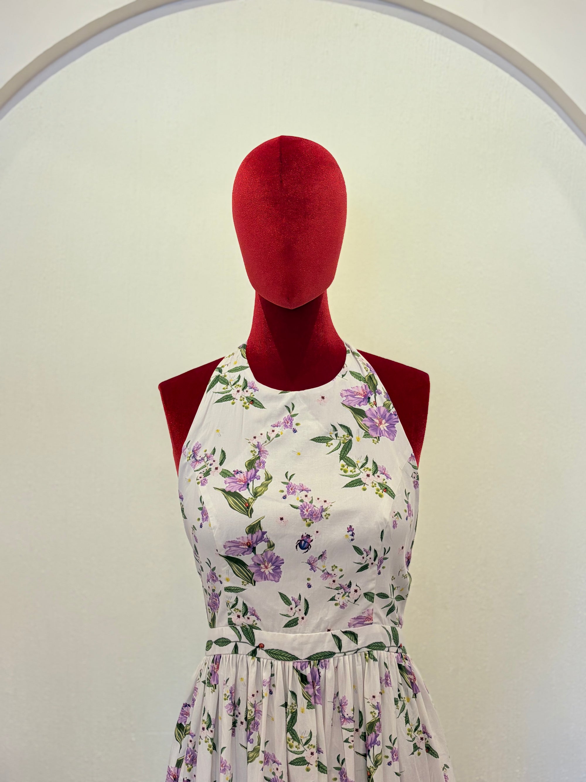 Halter Neck Floral Tier Dress