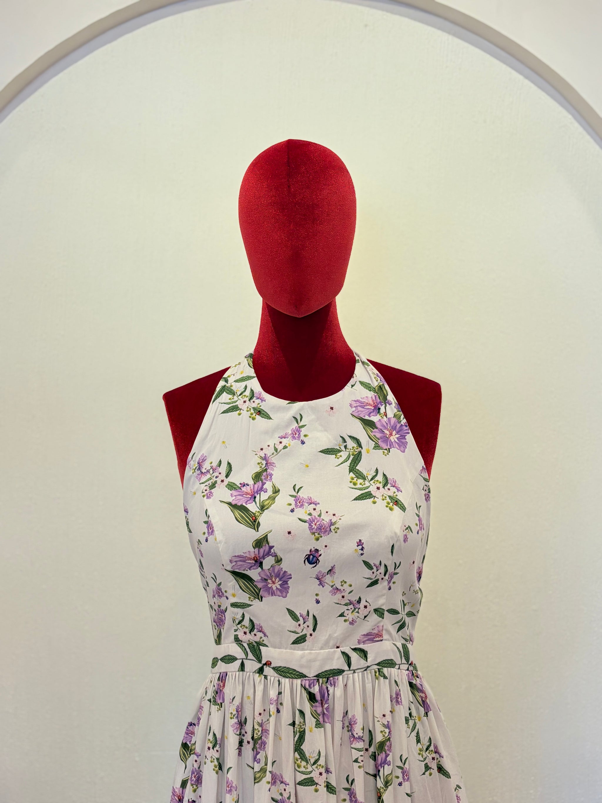 Halter Neck Floral Tier Dress